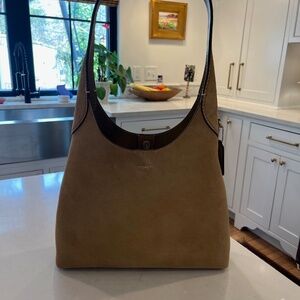 Beautiful Coach Tan Suede Shoulder Bag